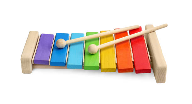istock Colorful xylophone isolated on white. Children's toy 1629990149