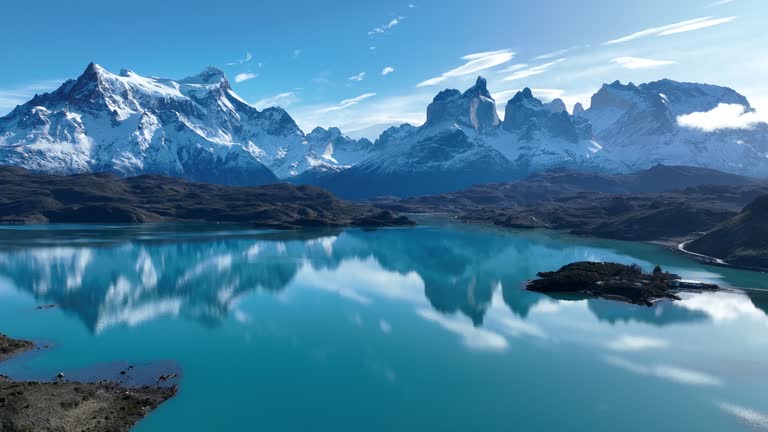 National Park Of Torres Del Paine In Puerto Natales Chile.