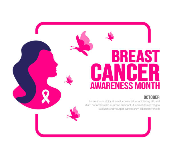 October is breast cancer awareness month social media post banner design template set. background, banner, placard, card, and poster design template. October is breast cancer awareness month social media post banner design template set. Holiday concept. background, banner, placard, card, and poster design template with ribbon and text inscription. breast cancer symbol for facebook stock illustrations