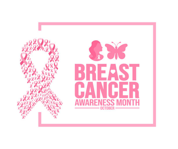 October is breast cancer awareness month social media post banner design template set. background, banner, placard, card, and poster design template. October is breast cancer awareness month social media post banner design template set. Holiday concept. background, banner, placard, card, and poster design template with ribbon and text inscription. breast cancer symbol for facebook stock illustrations