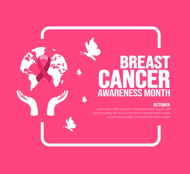 October is breast cancer awareness month social media post banner design template set. background, banner, placard, card, and poster design template. October is breast cancer awareness month social media post banner design template set. Holiday concept. background, banner, placard, card, and poster design template with ribbon and text inscription. breast cancer symbol for facebook stock illustrations