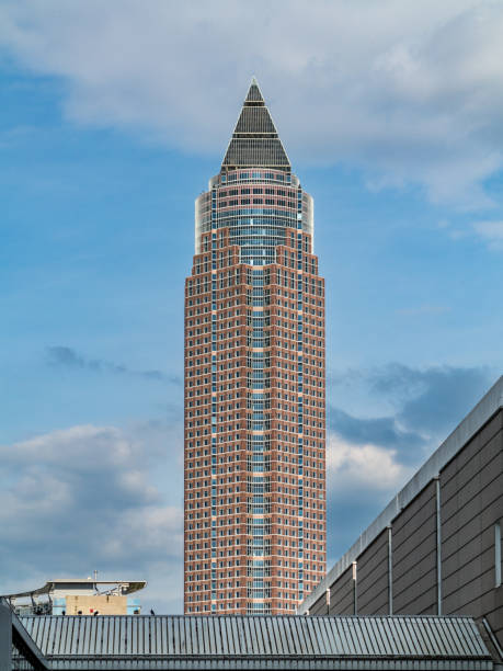 July 6, 2024, The Messeturm, Frankfurt (Germany). The Messeturm, or Trade Fair Tower, is a 63-storey, 257 m (843 ft)[5] skyscraper in the Westend-Süd district of Frankfurt, Germany