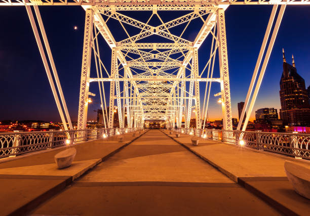 Shelby Avenue Bridge in Nashville Shelby Avenue Bridge in Nashville, Tennessee, USA. nashville tennessee bridge stock pictures, royalty-free photos & images