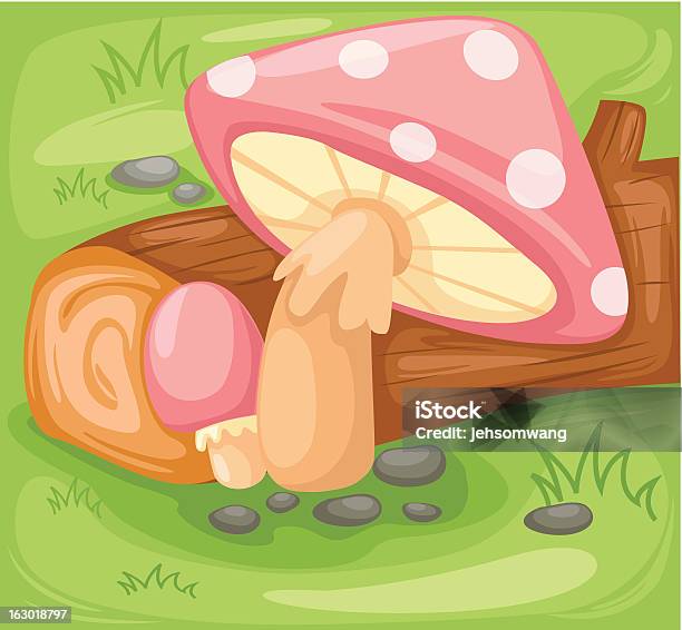 Cogumelo Ilustração De Fundo - Arte vetorial de stock e mais imagens de Agricultura - Agricultura, Alimentação Saudável, Arte