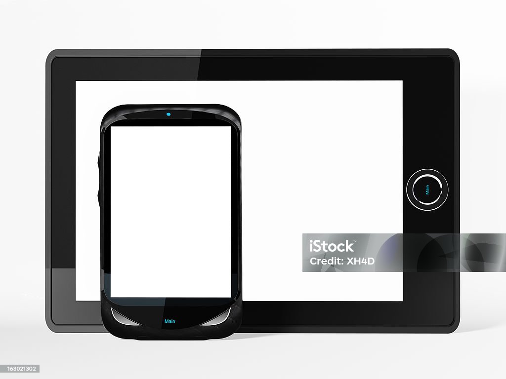 Tablet e mobilephone - Foto stock royalty-free di Accendere (col fuoco)