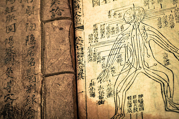 늙음 의학 book qing dynasty - acupuncture chinese medicine medicine chinese script 뉴스 사진 이미지