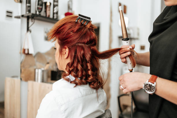 istock Hairdressing treatment at professional beauty salon 1630232995