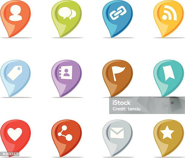 Social Media Icons Retro Collection Set 4 Stock Illustration - Download Image Now - Address Book, Communication, Concepts