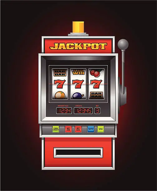 Vector illustration of Slot machine