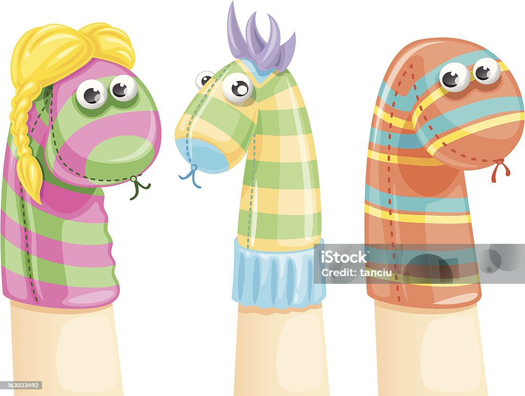 Colored And Funny Sock Puppets Stock Illustration - Download Image Now -  Puppet, Child, Puppet Show - iStock
