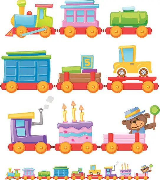 Vector illustration of Toy Train