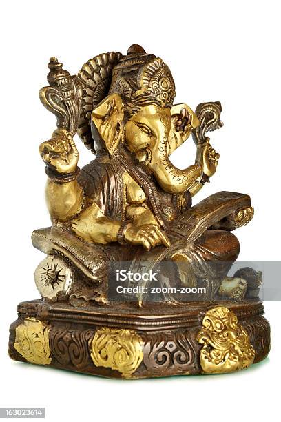 Photo libre de droit de Ganesh banque d'images et plus d'images libres de droit de Blanc - Blanc, Cuivre - En métal, Culture tibétaine