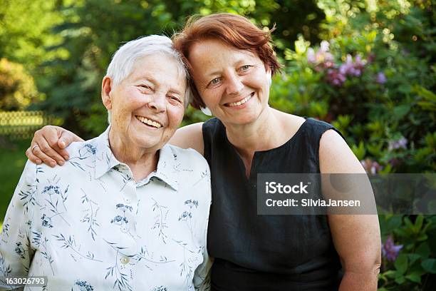 Senior Mother And Mature Daughter Togetherness Stock Photo - Download Image Now - Family, Happiness, Senior Adult