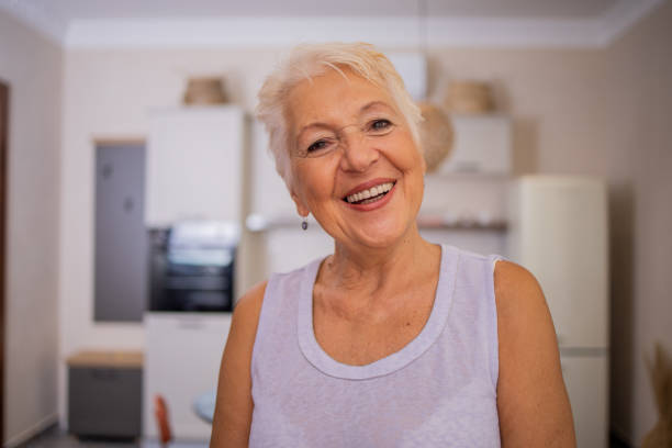 istock Happy senior woman 1630268143