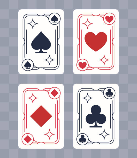 Playing Card Suit Gambling Poker Game Design Playing card suit gambling poker game design background. poker win stock illustrations