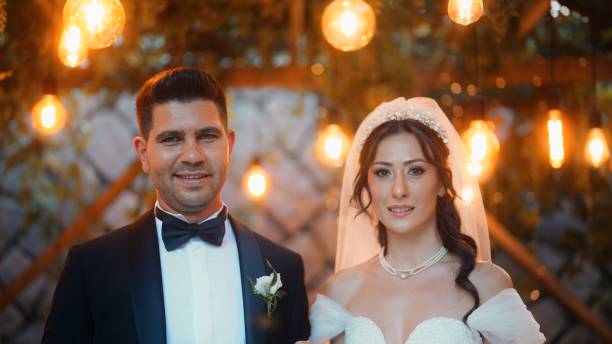 istock Portrait of bride and groom 1630301814
