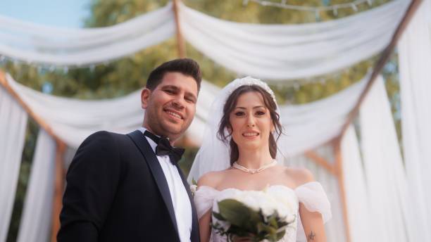 istock Portrait of bride and groom 1630307526