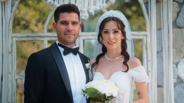 istock Portrait of bride and groom 1630310310