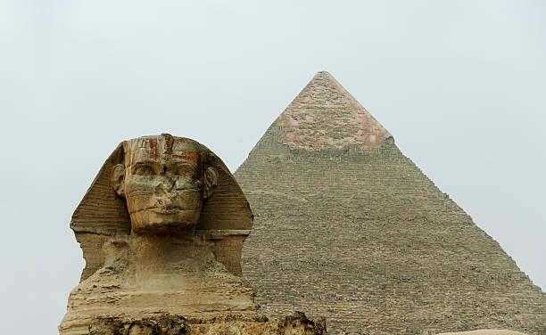 istock Great Sphinx and pyramid of Giza 163034913