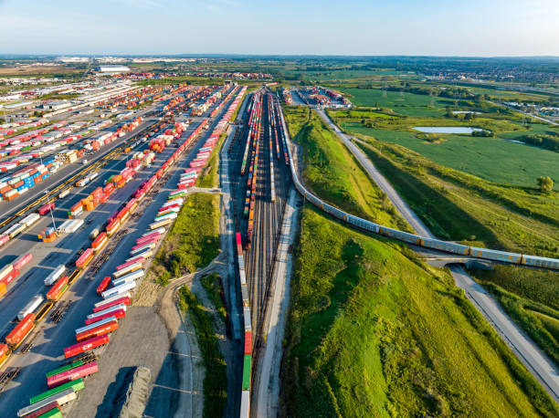 istock Canadian Pacific CPRailway Vaughan Intermodal Terminal in Kleinburg, Canada 1630392503