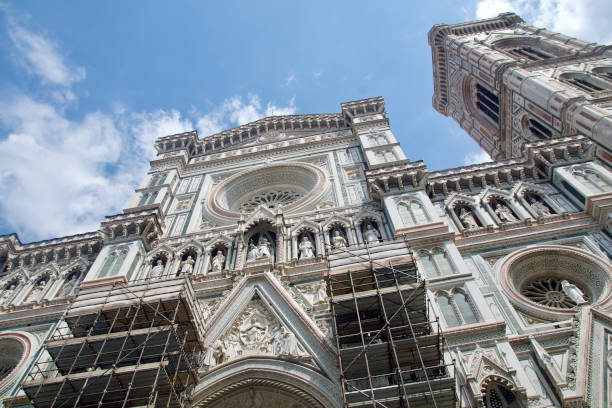 Florence Cathedral Facade - Close-up stock photo