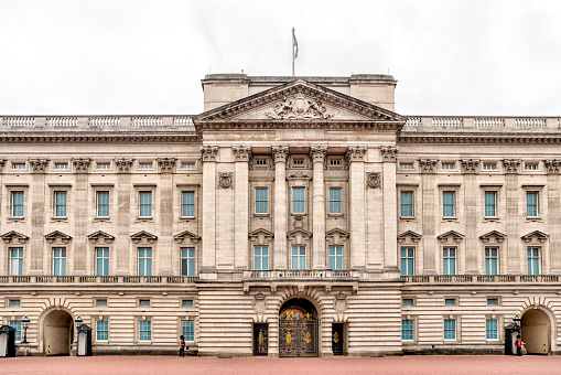 London, England - July 11, 2023: Exterior of Buckingham Palace in London