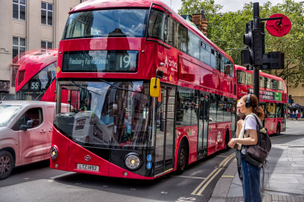 Double decker bus in London street