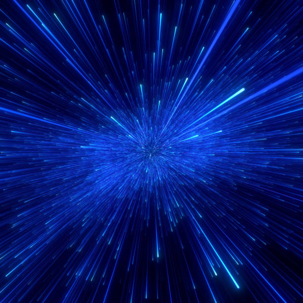 speed of light in galaxy. - laser firework display performance showing imagens e fotografias de stock