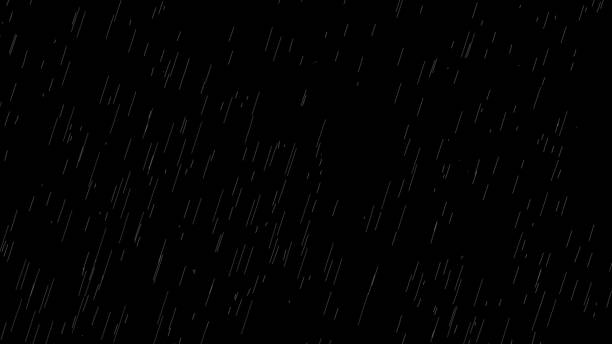 istock Cinematic Realistic rainfall animation overlay background in alpha luma matte. Heavy rain storm. Surreal raindrops falling thunderstorm overlay. Raindrops on black bg. 1630427867