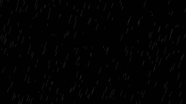 istock Cinematic Realistic rainfall animation overlay background in alpha luma matte. Heavy rain storm. Surreal raindrops falling thunderstorm overlay. Raindrops on black bg. 1630427869