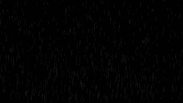 istock Cinematic Realistic rainfall animation overlay background in alpha luma matte. Heavy rain storm. Surreal raindrops falling thunderstorm overlay. Raindrops on black bg. 1630427904