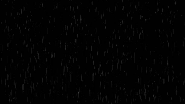 istock Cinematic Realistic rainfall animation overlay background in alpha luma matte. Heavy rain storm. Surreal raindrops falling thunderstorm overlay. Raindrops on black bg. 1630427996