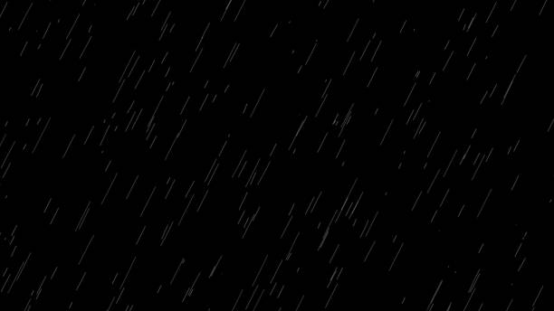 istock Cinematic Realistic rainfall animation overlay background in alpha luma matte. Heavy rain storm. Surreal raindrops falling thunderstorm overlay. Raindrops on black bg. 1630428227