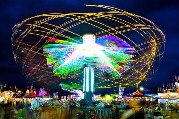 Free Stock Photo of Long exposure of spinning amusement ride | Download ...