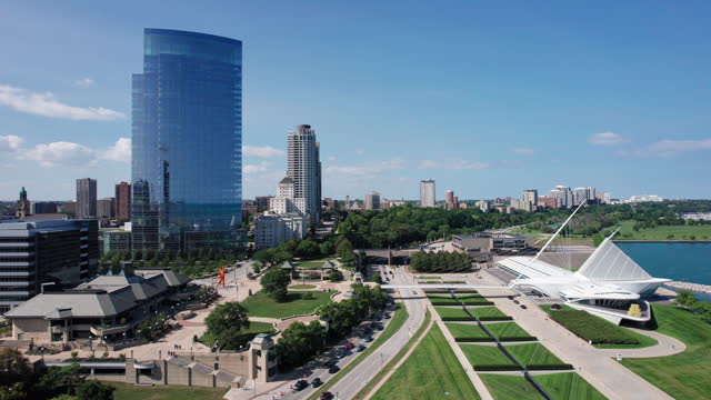 Drone View of Milwaukee, WI