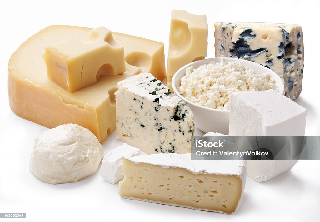 다양한 종류의 치즈 치즈에 대한 스톡 사진 및 기타 이미지 - 치즈, 흰색 배경, 0명 - iStock