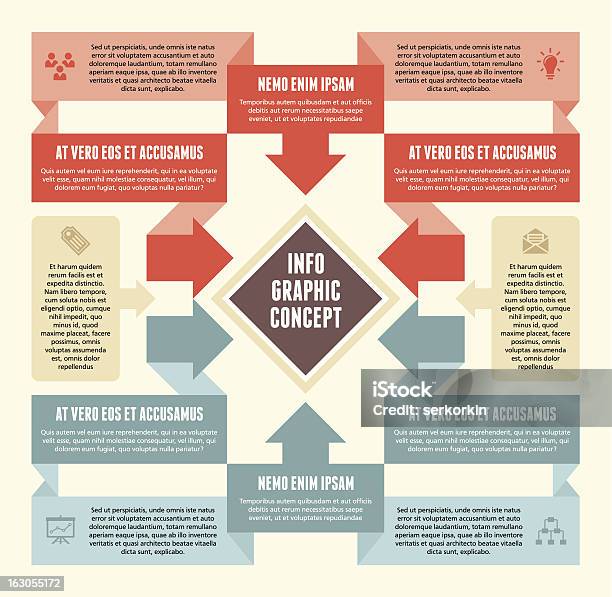 Ilustración de Infographic Concept 04 y más Vectores Libres de Derechos de Bloque - Forma - Bloque - Forma, Compromiso de clientes, Comunicación