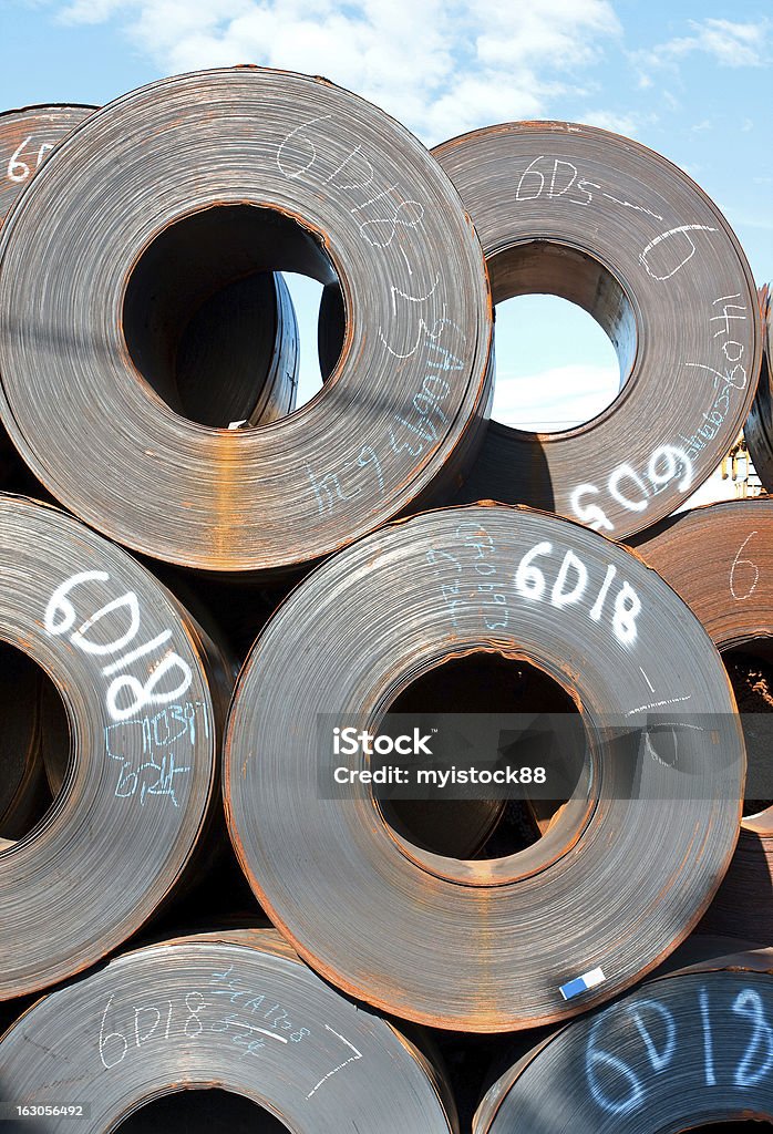 Pilha de aço laminado - Foto de stock de Alumínio royalty-free