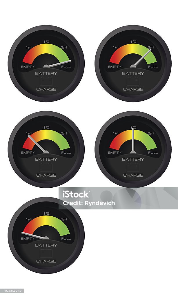 Analog Battery Sign Analog Battery Indicator Stock Illustration - Download Image Now ...