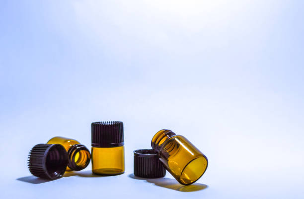 istock Sample of Mini Amber Glass Bottle 1630623548