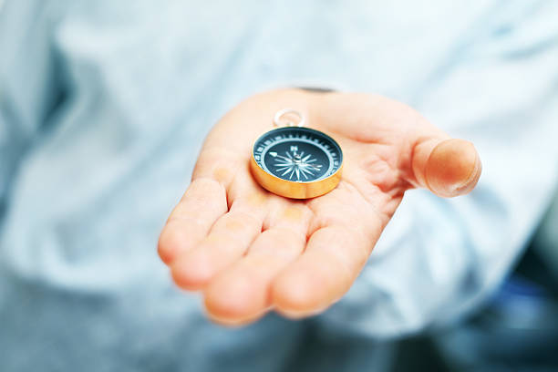 istock Image of compass in businessman hand 163064197