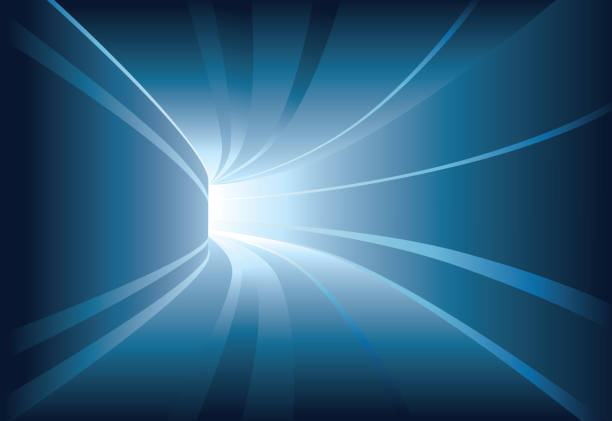 터널 - tunnel abstract backgrounds blue stock illustrations