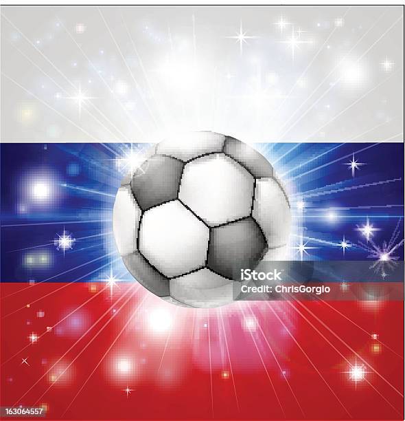 Bandeira De Futebol Russo - Arte vetorial de stock e mais imagens de Bandeira - Bandeira, Bola, Bola de Futebol