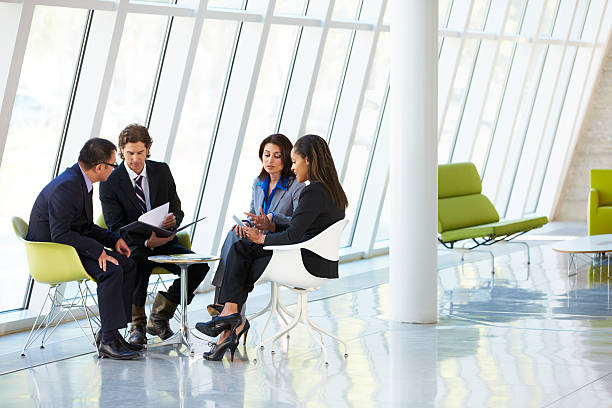 istock Businesspeople Having Meeting In Modern Office 163066297
