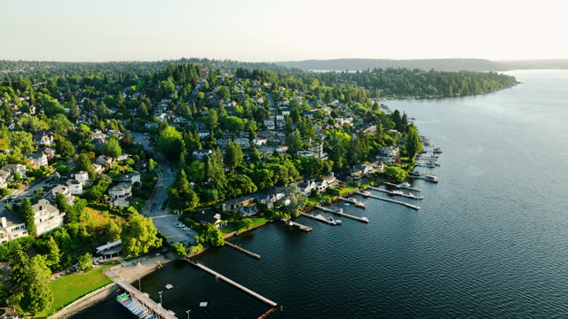 Aerial View of Waterfront Neighborhoods