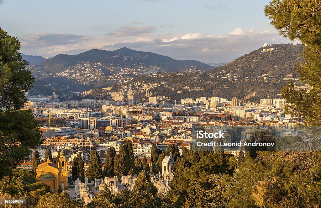 View of Nice town, Côte d'Azur -  France View of Nice - Côte d'Azur -  France Alpes-Maritimes Stock Photo