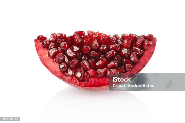 Pomegranate Red Slice Stock Photo - Download Image Now - Antioxidant, Clipping Path, Close-up