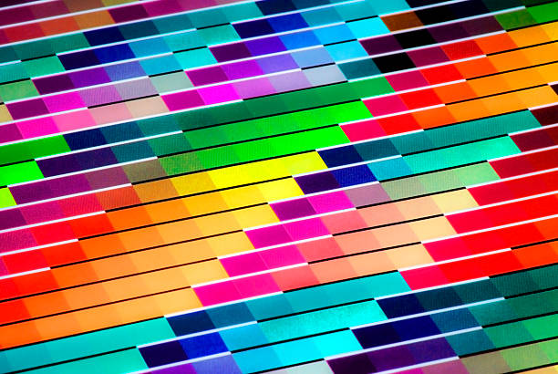Colorful Vivid CMYK Color Chart for Printing Purposes stock photo