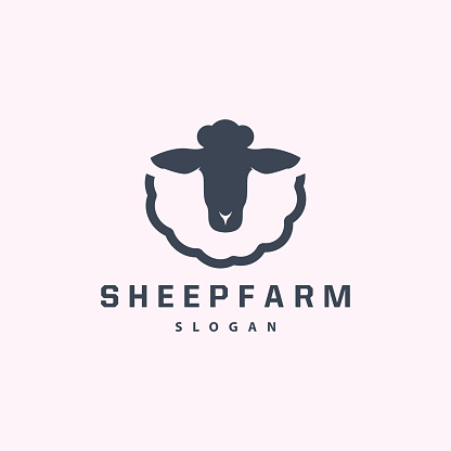 Sheep Farm Logo Design Inspiration Simple Silhouette Retro Typography