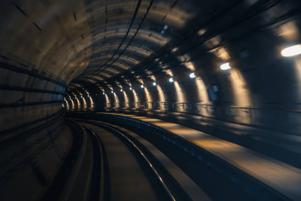 istock Monorail ride point of view in Kuala Lumpur through underground tunnel 1630738579